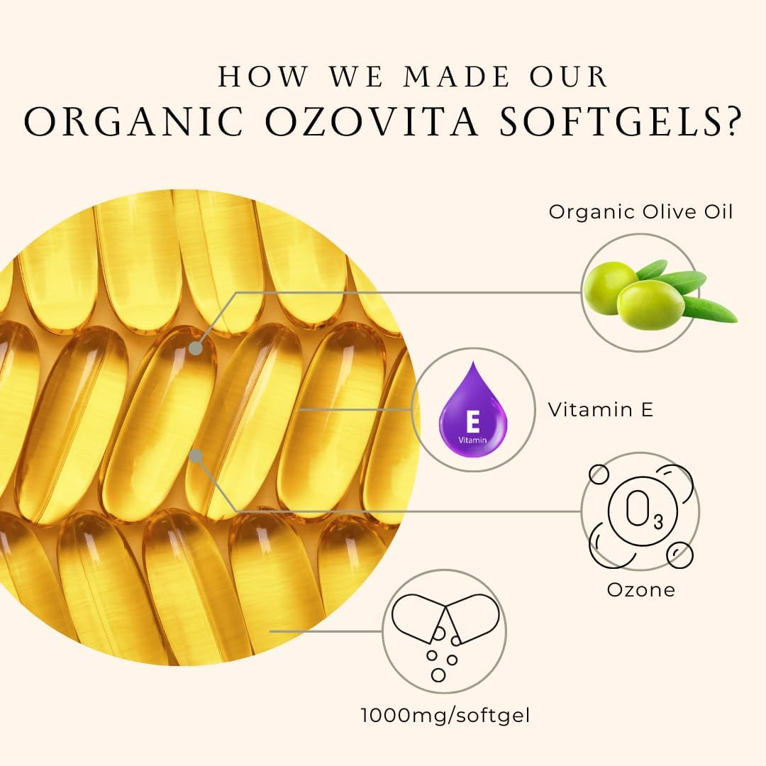 OzoVita Ozonated Organic Olive/Linseed Oil 1000mg (60sg)