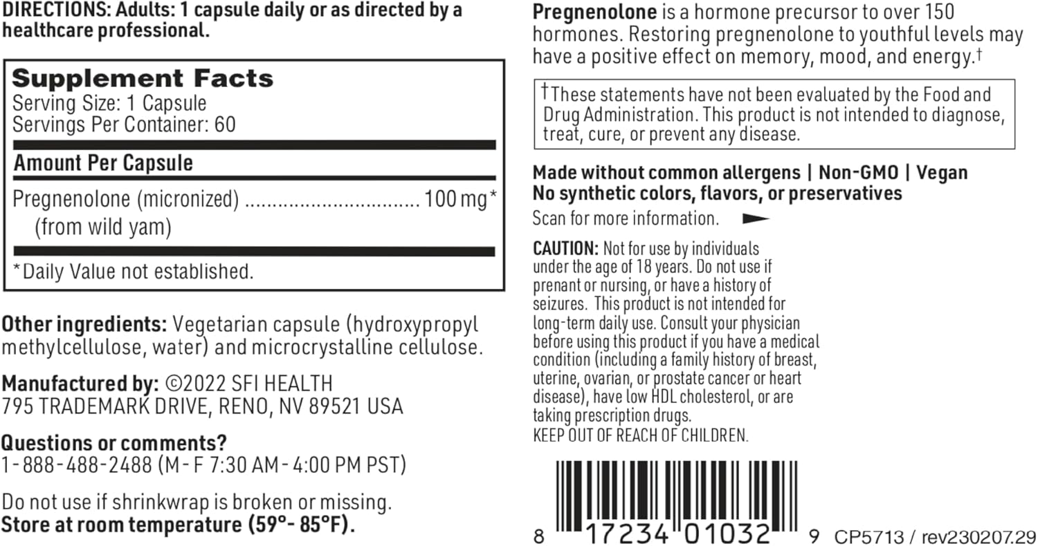 Pregnenolone 100 Mg - 60vc