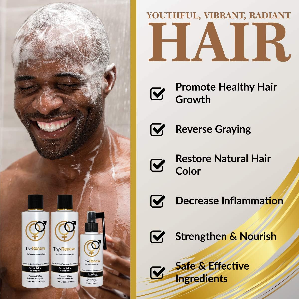 Thy-Renew Full Size Kit: Shampoo, Conditioner, Scalp Therapy